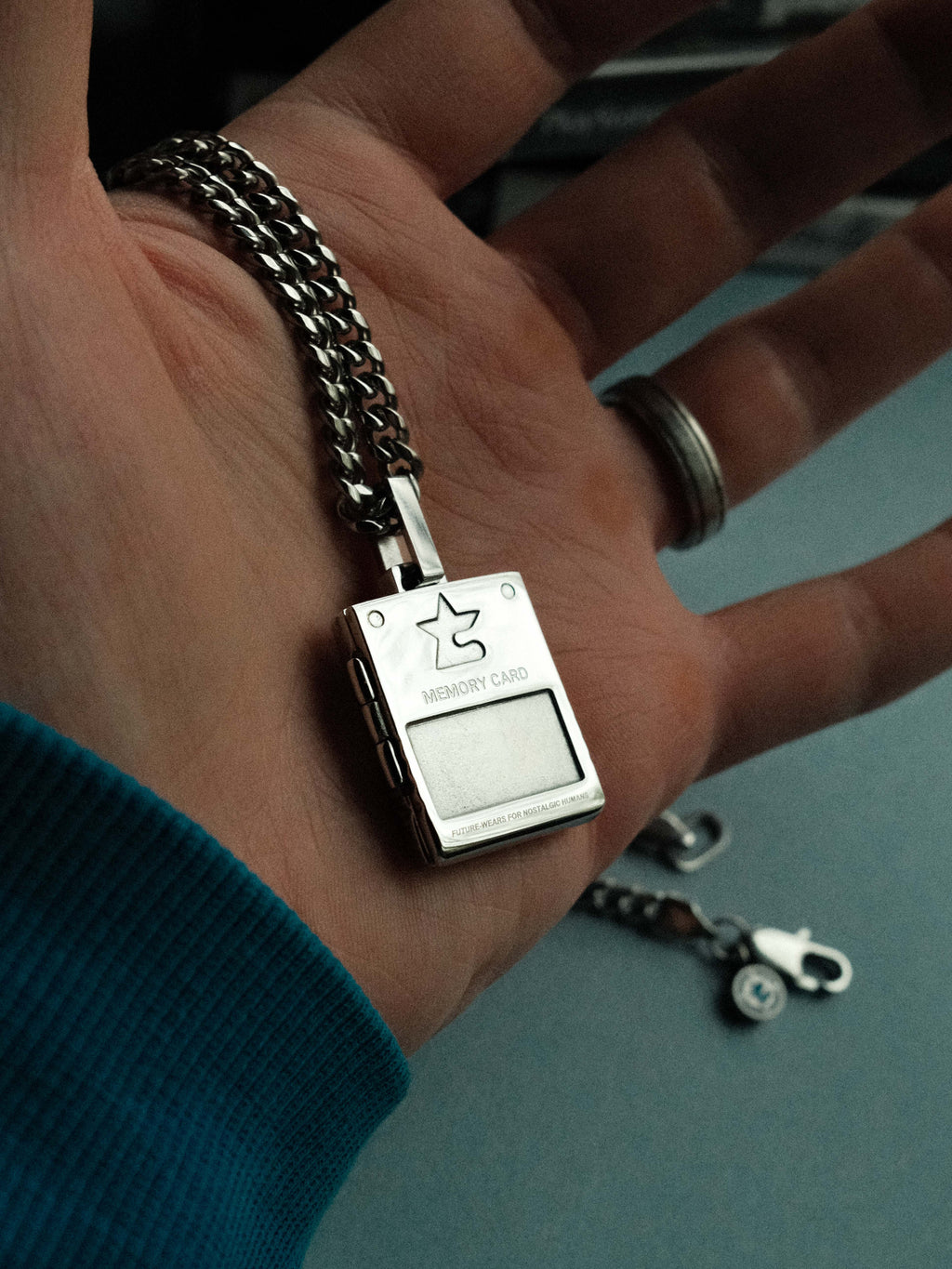 Memory Card Necklace (Steel)