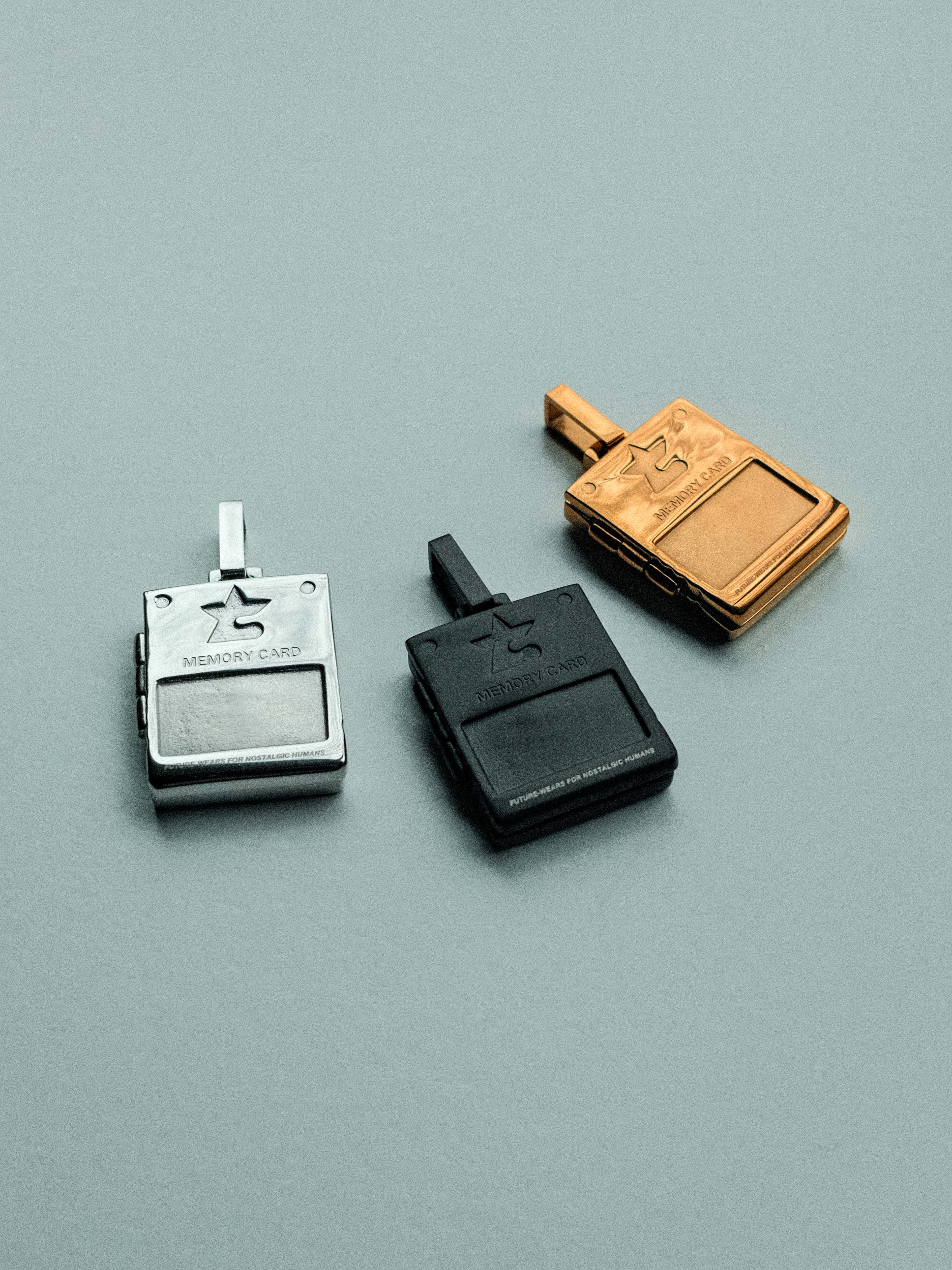 Memory Card Necklace (Gold)